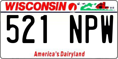 WI license plate 521NPW