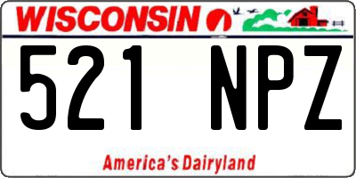 WI license plate 521NPZ