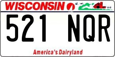 WI license plate 521NQR