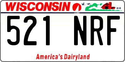 WI license plate 521NRF