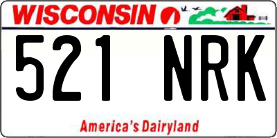 WI license plate 521NRK