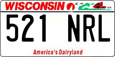 WI license plate 521NRL