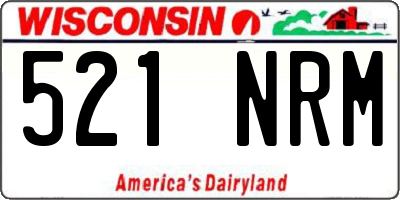 WI license plate 521NRM