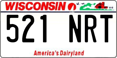 WI license plate 521NRT
