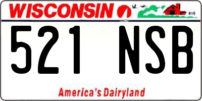 WI license plate 521NSB