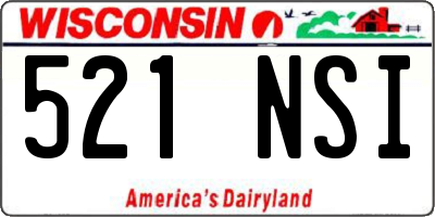 WI license plate 521NSI