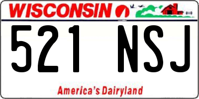 WI license plate 521NSJ