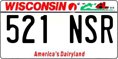 WI license plate 521NSR