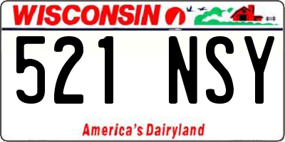 WI license plate 521NSY