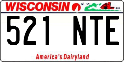 WI license plate 521NTE