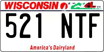 WI license plate 521NTF