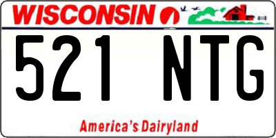 WI license plate 521NTG