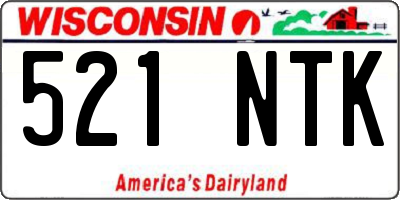 WI license plate 521NTK