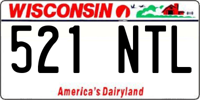 WI license plate 521NTL