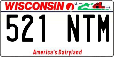 WI license plate 521NTM