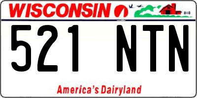 WI license plate 521NTN