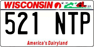 WI license plate 521NTP