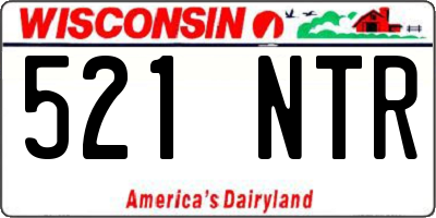 WI license plate 521NTR