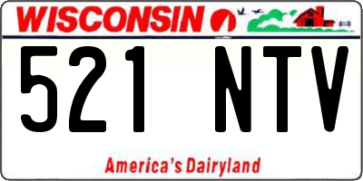 WI license plate 521NTV