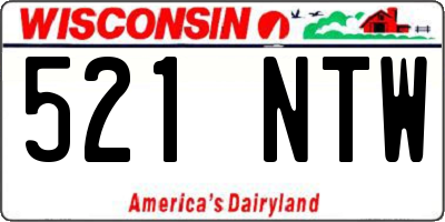 WI license plate 521NTW