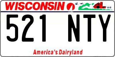 WI license plate 521NTY