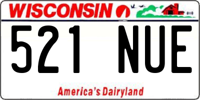 WI license plate 521NUE