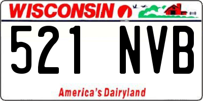 WI license plate 521NVB