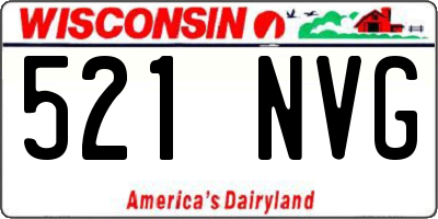 WI license plate 521NVG