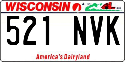WI license plate 521NVK