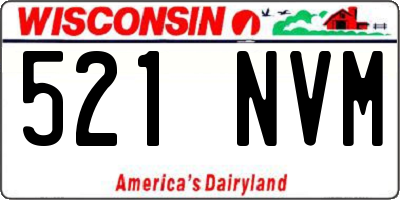 WI license plate 521NVM