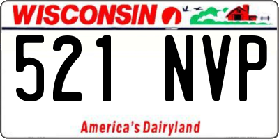 WI license plate 521NVP