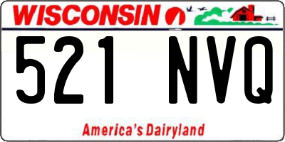 WI license plate 521NVQ