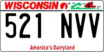 WI license plate 521NVV