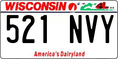 WI license plate 521NVY