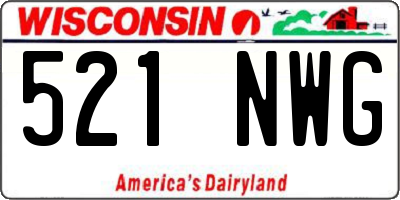 WI license plate 521NWG