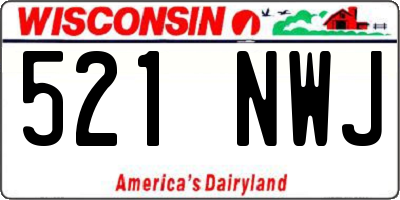 WI license plate 521NWJ