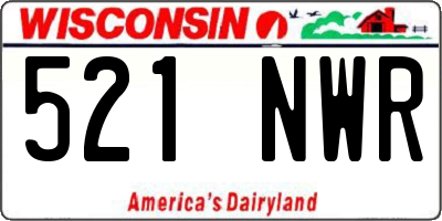 WI license plate 521NWR