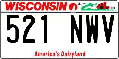 WI license plate 521NWV