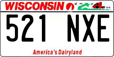 WI license plate 521NXE