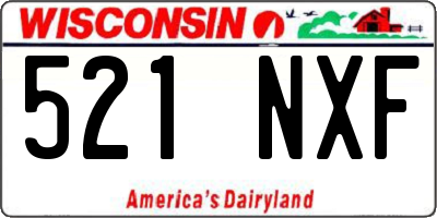 WI license plate 521NXF