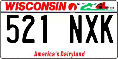 WI license plate 521NXK