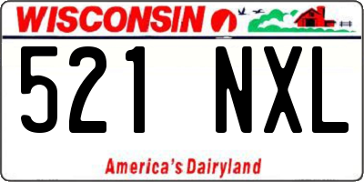 WI license plate 521NXL