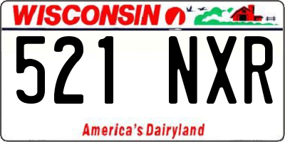 WI license plate 521NXR