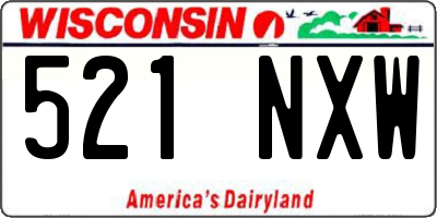 WI license plate 521NXW