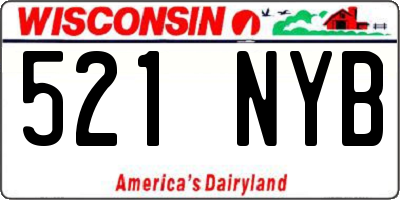 WI license plate 521NYB
