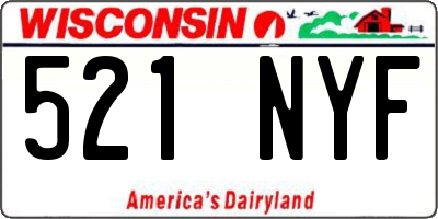 WI license plate 521NYF