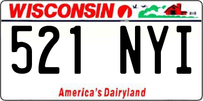 WI license plate 521NYI