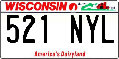 WI license plate 521NYL