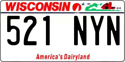 WI license plate 521NYN