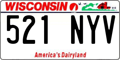 WI license plate 521NYV